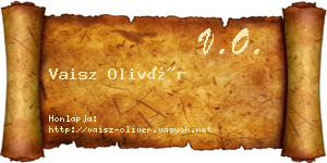 Vaisz Olivér névjegykártya